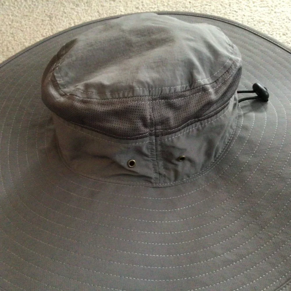 Gardenline - Unisex gray wide brim sun hat - Picture 3 of 7
